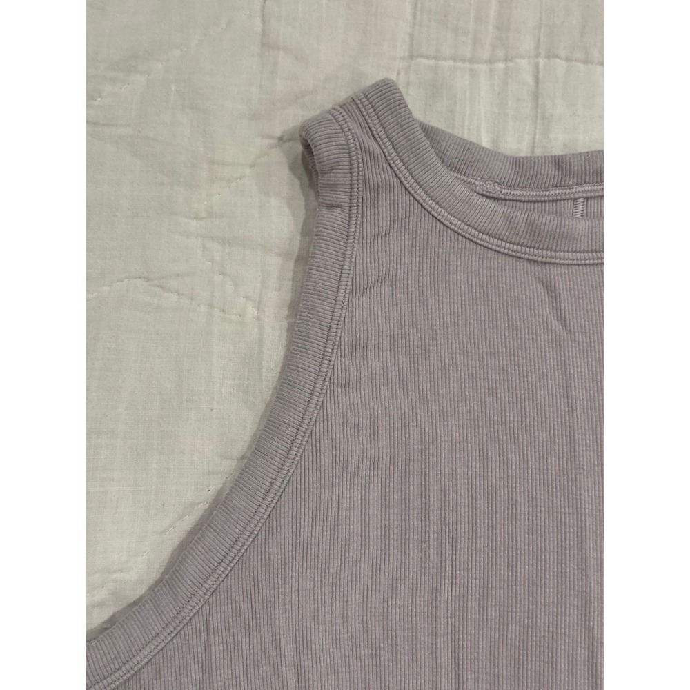 Lululemon Hold Tight Crewneck Tank, Waist Length, High Neck Ribbed Purple Grey - Picture 5 of 7